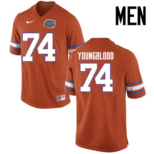 Men's NCAA Florida Gators Jack Youngblood #74 Stitched Authentic Nike Orange College Football Jersey VSA3865OO